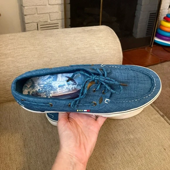 Men’s guy Harvey gulf linen boat shoes - Picture 4 of 10